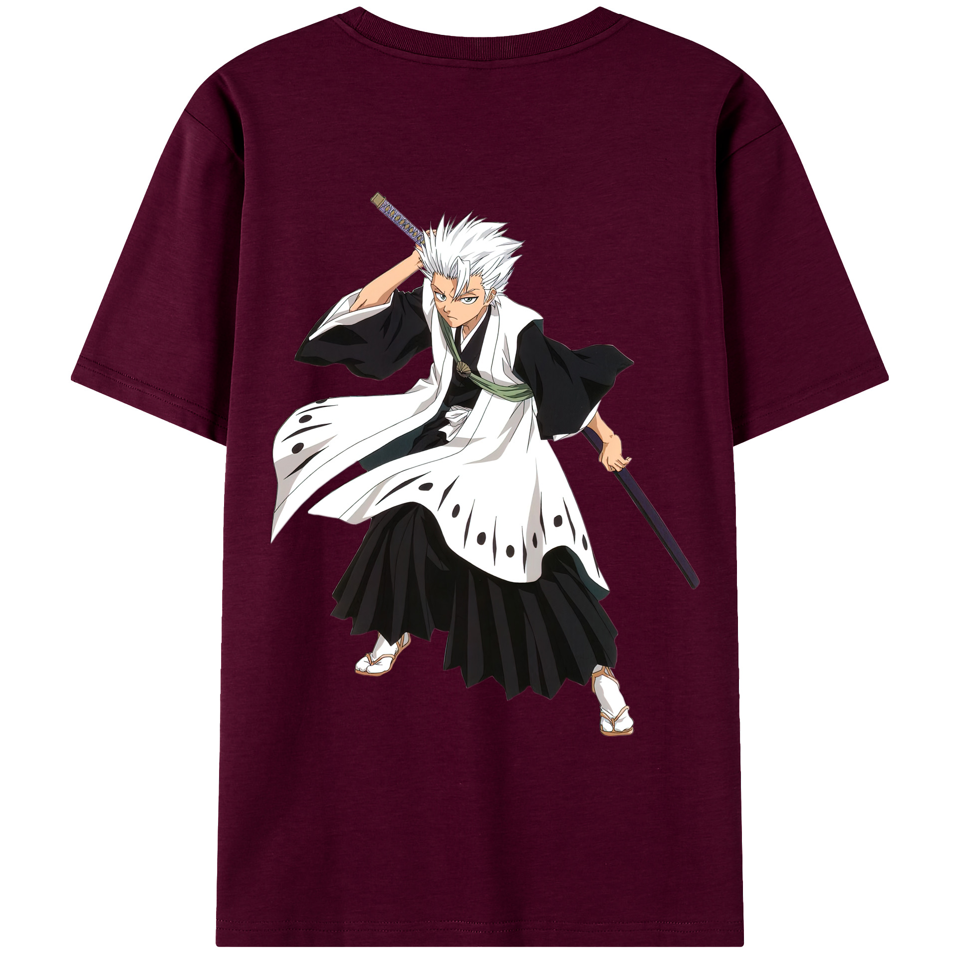 （画像用） ブリーチ 日番谷冬獅郎（ひつがや とうしろう） BLEACH Hitsugaya Toushirou レディース半袖Tシャツ(バックプリント)